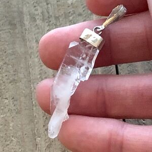 16 Carats Natural Faden Quartz Silver Pendant